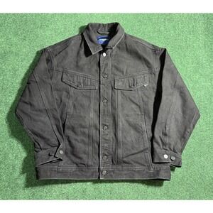 Teenie Weenie Black Denim Jacket The Player's Frisbee Size Large Bears Sports